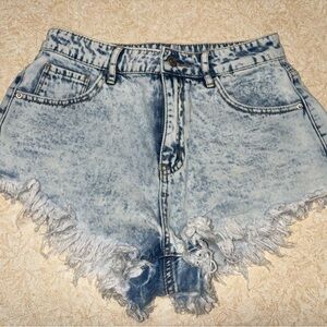 Acid Wash Denim Shorts Size 27
